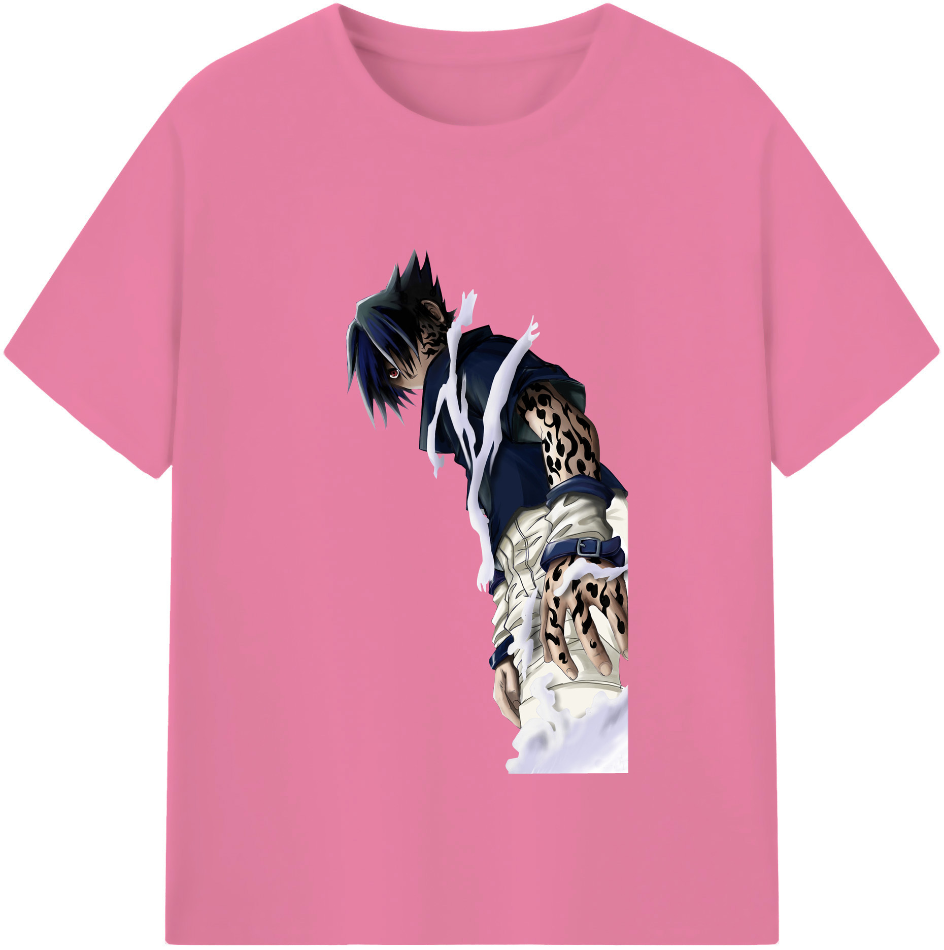 （画像用） NARUTO -ナルト- うちは サスケ Uchiha Sasuke 綿100％半袖Tシャツ（フロントプリント）